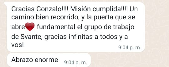 Mensaje de una familia en WhatsApp